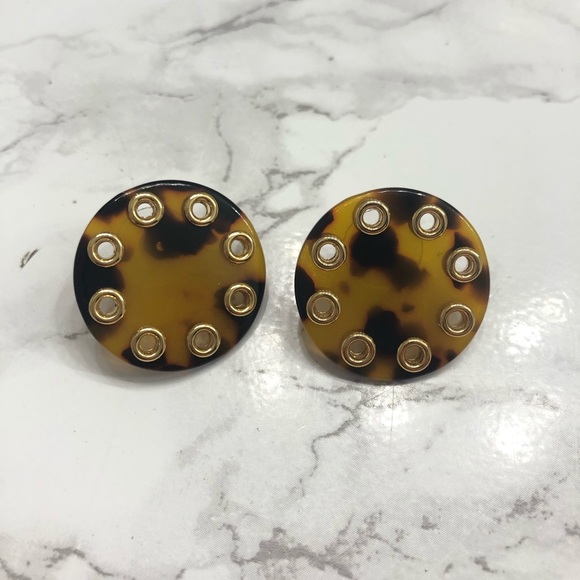 Lele Sadoughi Tortoise Corset Earrings 1 of 1s - Picture 1 of 2